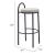 Sisal Chenille/Steel Barstool