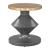 Litar Round Iron/Faux Terrazzo Side Table