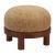 Gome Round Polyester/Wood Ottoman