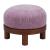 Gome Round Polyester/Wood Ottoman