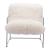 Pelut Faux Leather/Stainless Steel Accent Chair