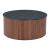 Nejaus Round Wood Veneer/Wood Coffee Table w/Door