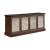 Brockway 4-Door Wood Veneer Server with Mirrored Doors