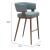 Poise Faux Leather/Steel Barstool
