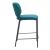 Plat Velvet/Steel Counter Stool