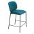 Plat Velvet/Steel Counter Stool