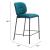 Plat Velvet/Steel Counter Stool