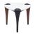 Bogey Triangular Faux Marble/Faux Leather Side Table