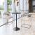 Bite Round Faux Terrazzo/Steel Bar Table