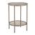Anelli Round Glass/Steel Side Table