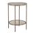Anelli Round Glass/Steel Side Table