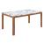 Jemy Rectangular Faux Marble/Wood Dining Table