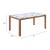 Jemy Rectangular Faux Marble/Wood Dining Table