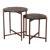 Gema Round Glass/Iron Coffee Table Set