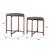 Gema Round Glass/Iron Coffee Table Set