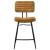 Partridge Leather Counter Stool with Metal Base