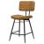 Partridge Leather Counter Stool with Metal Base