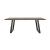 Misty Wood Rectangular Dining Table with Iron Sled Base