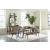 Misty Wood Rectangular Dining Table with Iron Sled Base