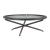Aneis Round Glass/Wood/Steel Coffee Table