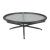 Aneis Round Glass/Wood/Steel Coffee Table