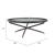 Aneis Round Glass/Wood/Steel Coffee Table