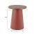Dikis Round Veneer MDF/Faux Leather Side Table