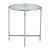 Vetro Round Glass/Steel Side Table