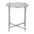 Vetro Round Glass/Steel Side Table