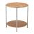 Adna Round Burl Veneer MDF/Steel Side Table