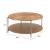 Adna Round Burl Veneer MDF/Steel Coffee Table