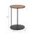 Nodo Round Veneer MDF/Iron Side Table