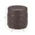 Filo Round Faux Leather Ottoman