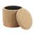 Fije Round Polyester/MDF Storage Ottoman