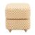 Haki Square Polyester/Wood Ottoman