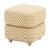 Haki Square Polyester/Wood Ottoman