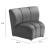 Garbi Curved Velvet Modular Sectional