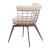 Saku Polyester/Steel Swivel Dining Chair
