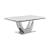 Kerwin Rectangle Faux Marble Top Dining Table with Chrome Base
