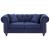 Chesterfield Linen Loveseat