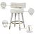 Fitzroy Velvet Upholstered Counter Stool