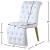 Curve Faux Leather Dining Chair with Gold Iron Legs