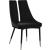 Sleek Velvet Dining Chair with Matte Black Iron Legs