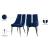 Sleek Velvet Dining Chair with Matte Black Iron Legs