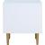 Zayne 2-Drawer Wood Veneer Nightstand Brushed Gold Metal Legs & Handle