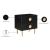 Zayne 2-Drawer Wood Veneer Nightstand Brushed Gold Metal Legs & Handle