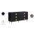 Zayne 6-Drawer Dresser with Brushed Gold Metal Legs & Handle