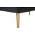 Zayne 5-Drawer Wood Chest with Brushed Gold Metal Legs & Handle