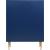 Marisol 5-Drawer Wood Veneer Chest with Brushed Gold Metal Legs & Handle