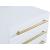 Marisol 3-Drawer Wood Veneer Nightstand with Brushed Gold Metal Legs & Handle